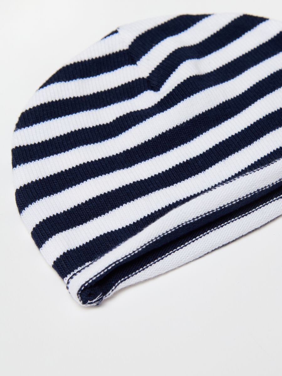 Striped organic cotton knit hat_2