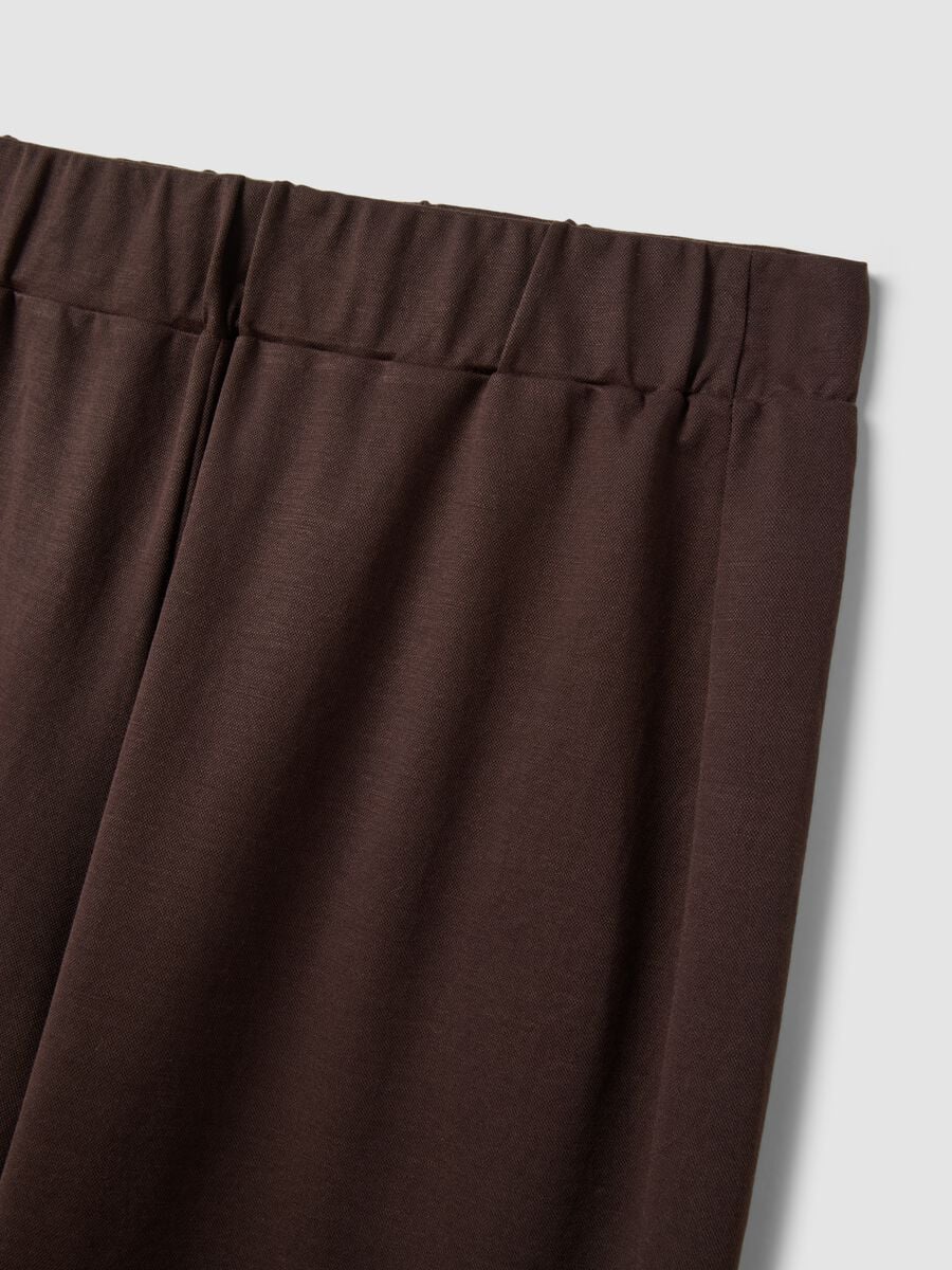 Braune Culotte-Hose aus Viskosemix_5