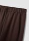 Pantaloni culotte marroni in misto viscosa_5
