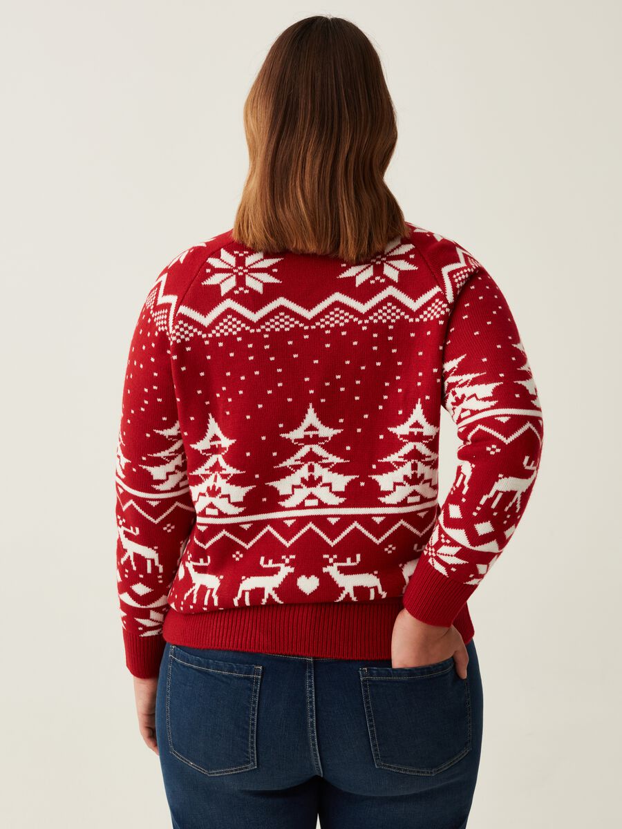 Curvy Christmas Jumper with jacquard design_2