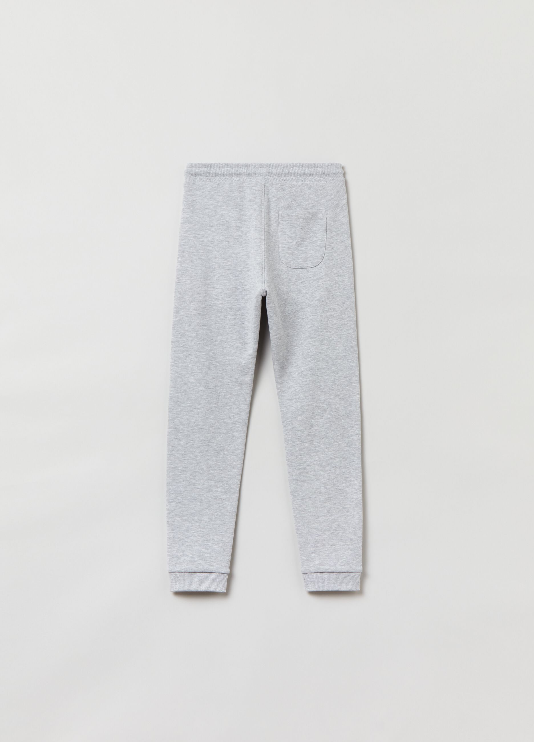 Fleece joggers with application and print