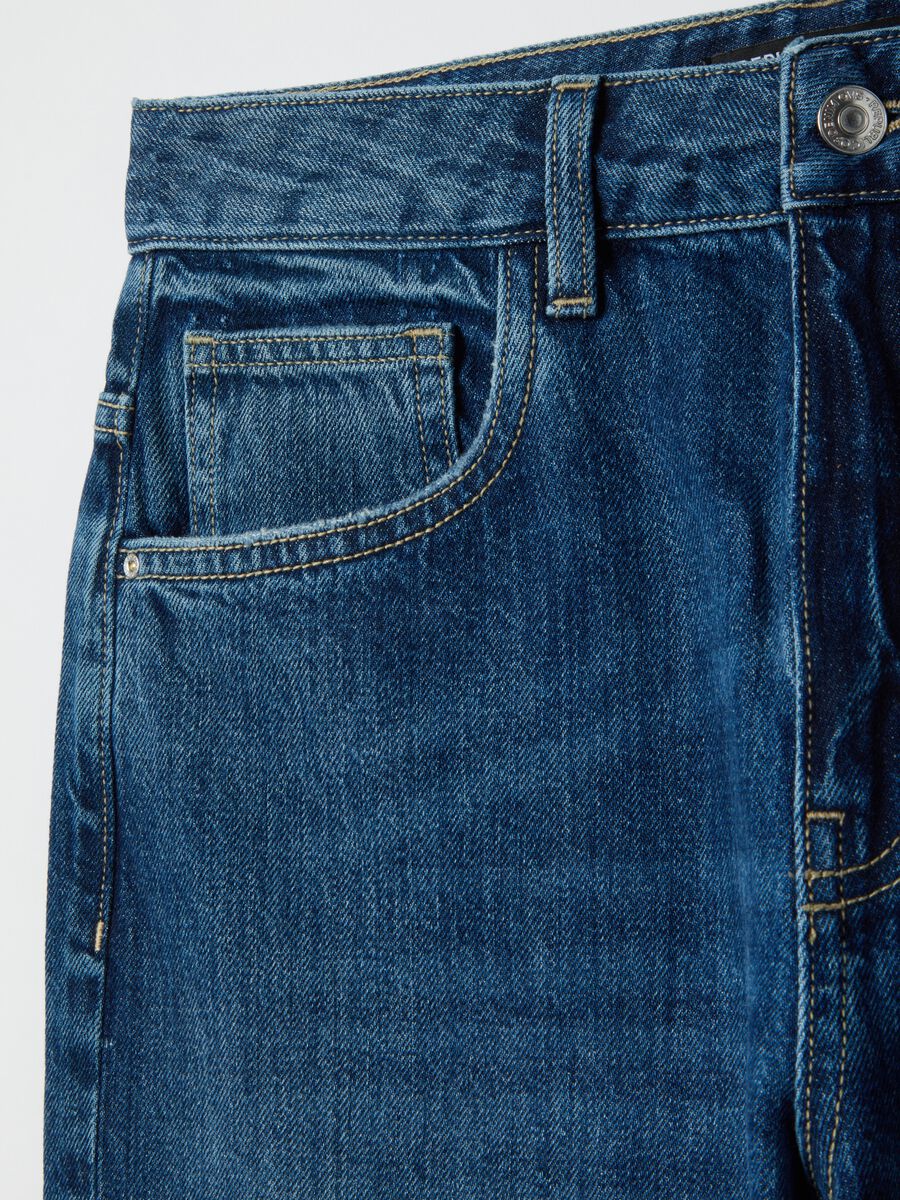 Pure Cotton Blue Baggy Fit Jeans_5