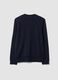 Blue crew-neck sweatshirt in cotton blend, regular fit_5