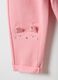 Girls' pink stretch cotton slim fit trousers_3