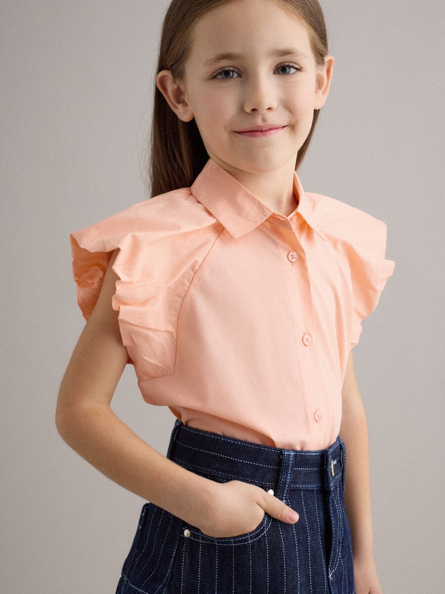 Girls' regular fit pink pure cotton blouse_1