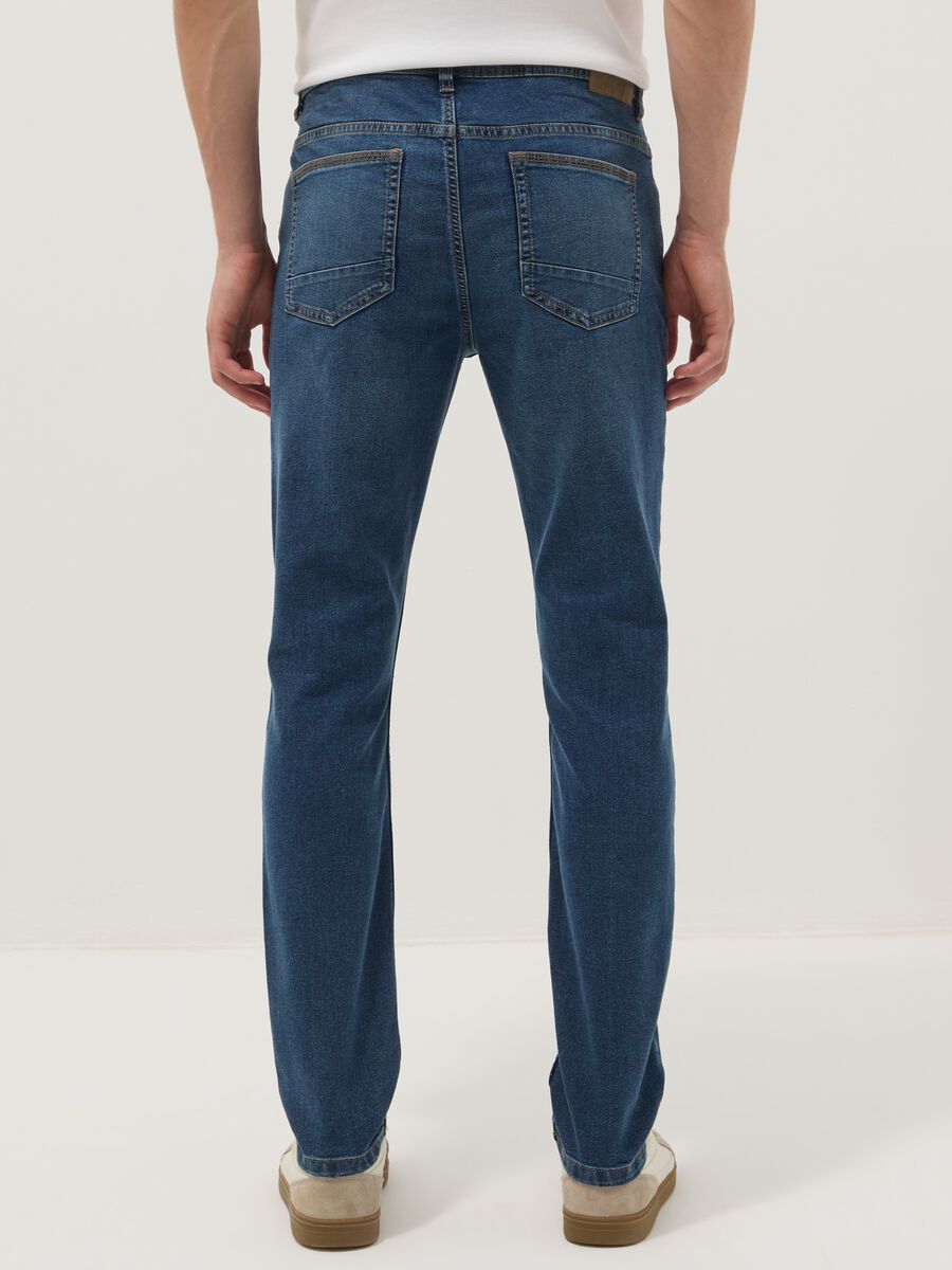 Super skinny blue cotton blend jeans_2