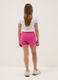 Rosa Shorts aus reiner Bio-Baumwolle f&uuml;r M&auml;dchen mit elastischem Bund_1