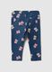 Elasticated Cotton Blue Treggings for Girls with Prints_1