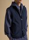 Blue stretch-fabric gilet with zip_3