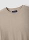 Short-sleeve beige cotton, linen, and silk blend regular fit t-shirt_5