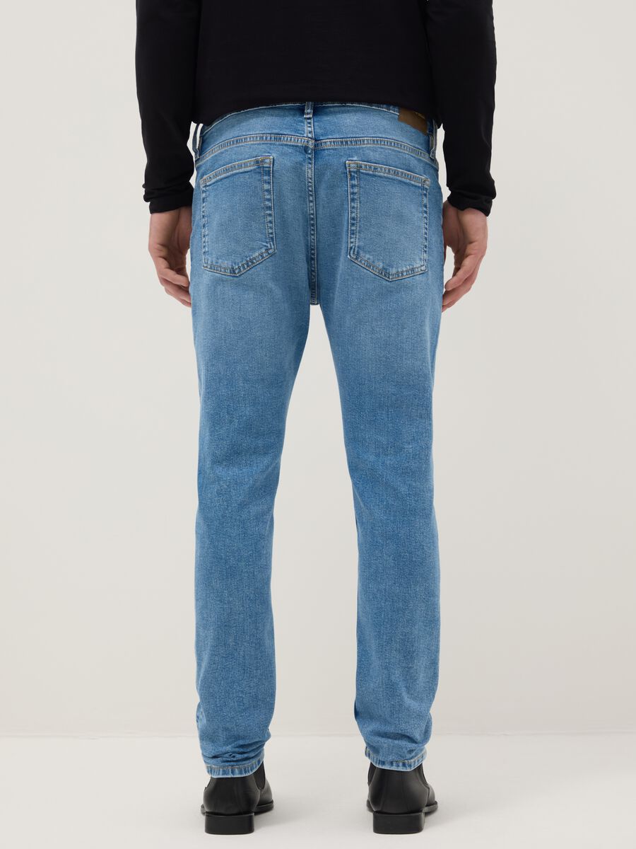 Super skinny fit blue denim cotton jeans_2