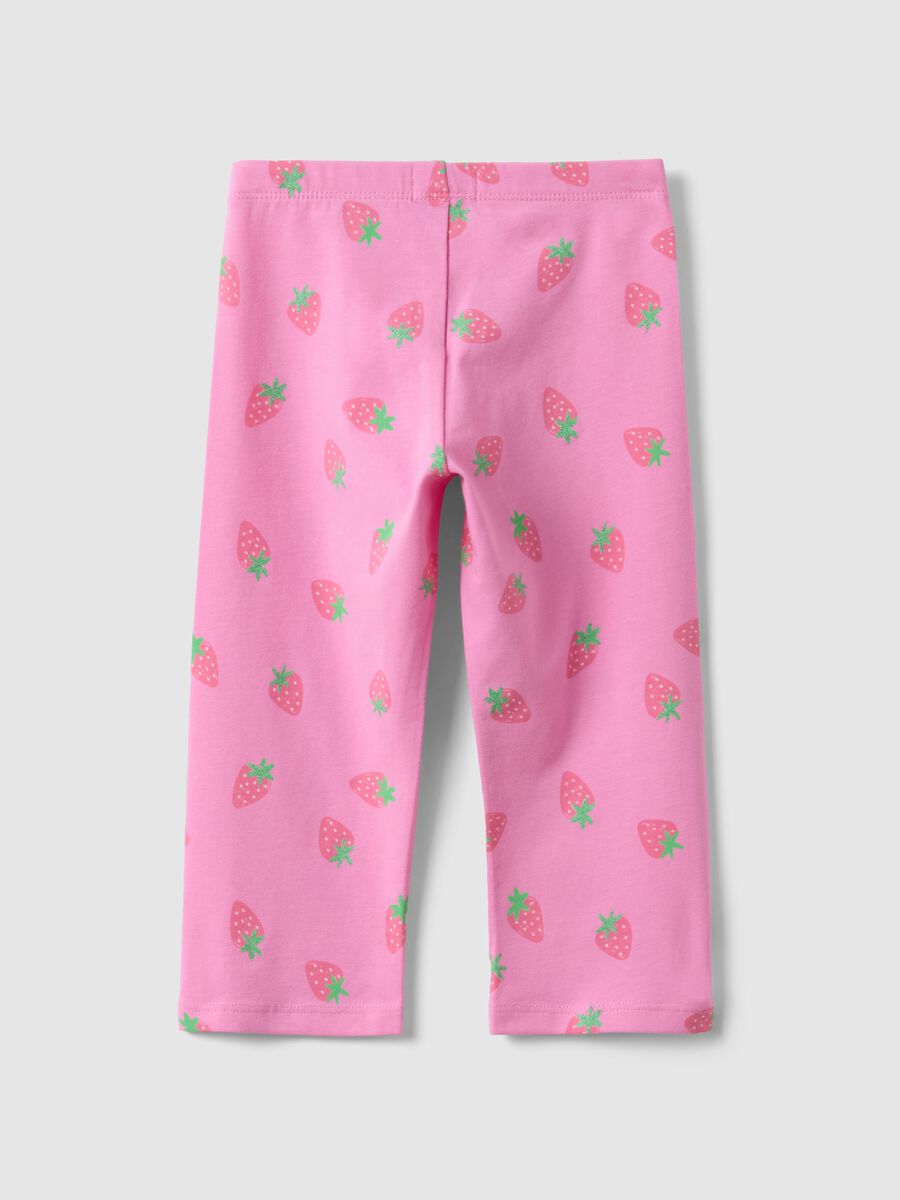 Girls' Stretch Organic Cotton Pink Skinny Leggings_1