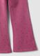 Girls&rsquo; purple flared stretch-cotton trousers with star print_3