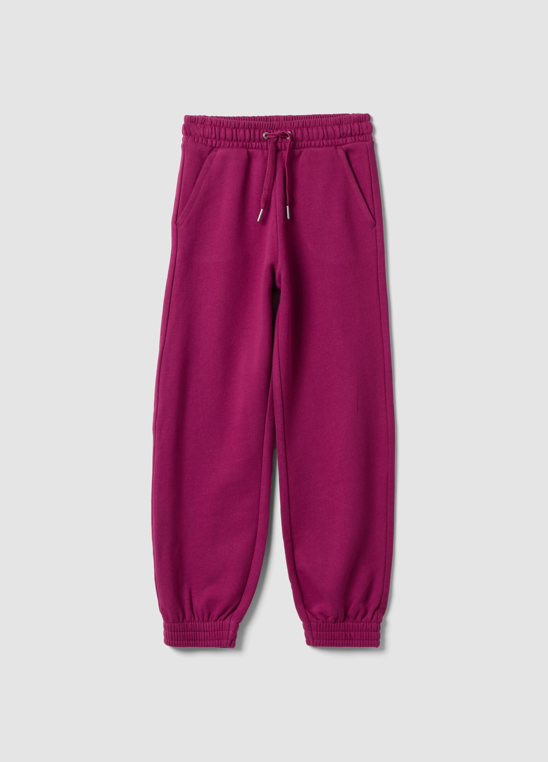 Violette Jogginghose aus Bio-Baumwolle