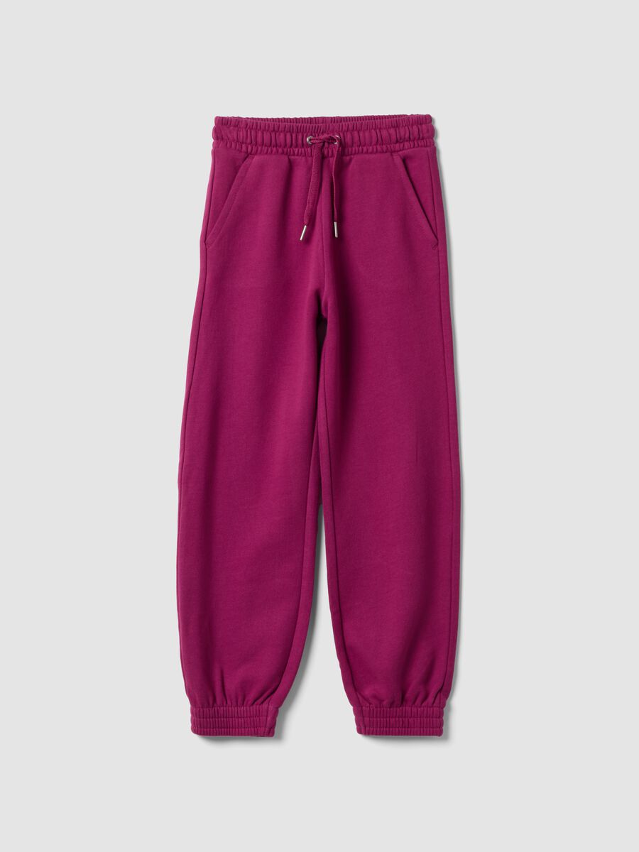 Violette Jogginghose aus Bio-Baumwolle_0