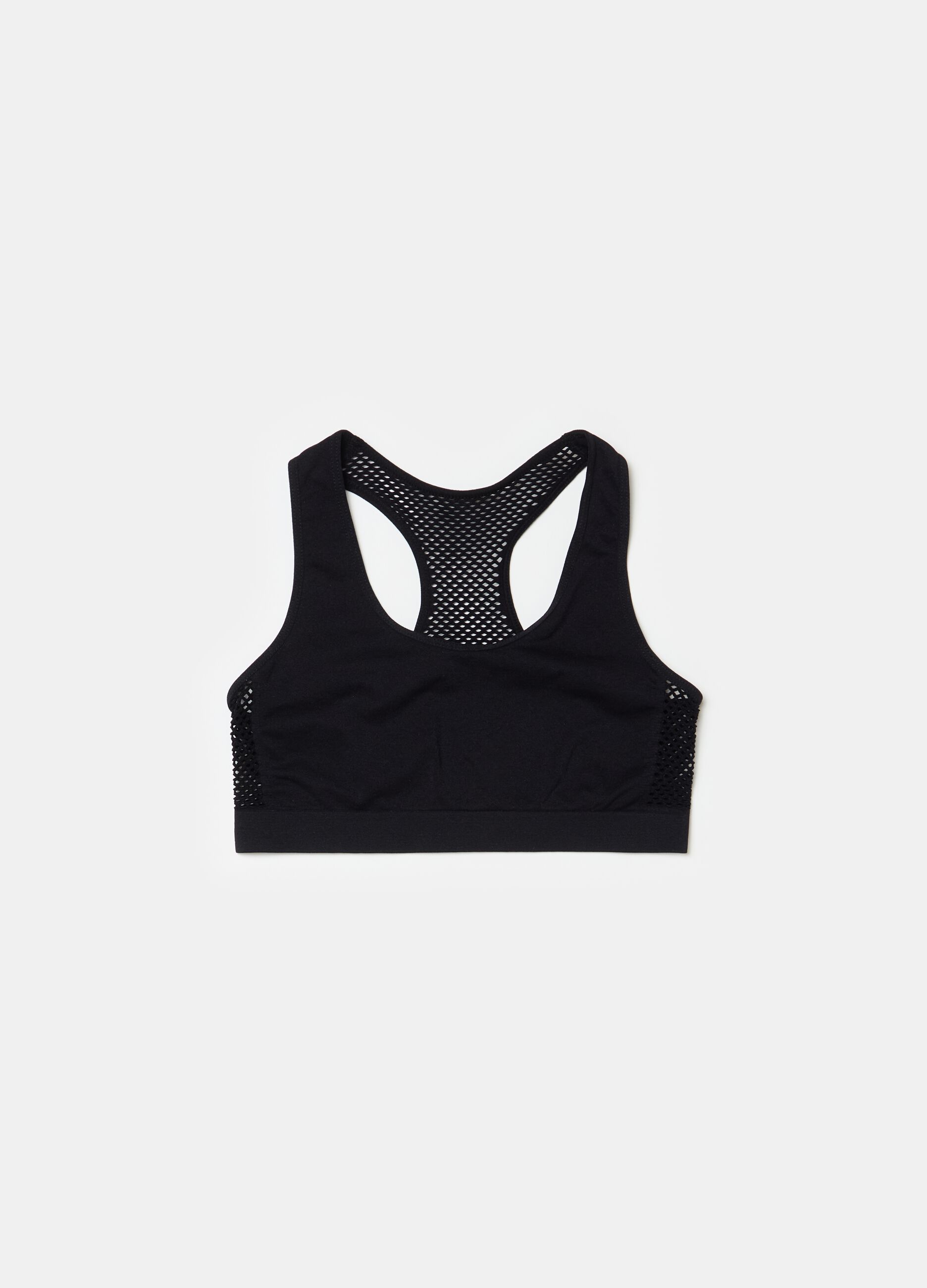 Sports top with mesh back