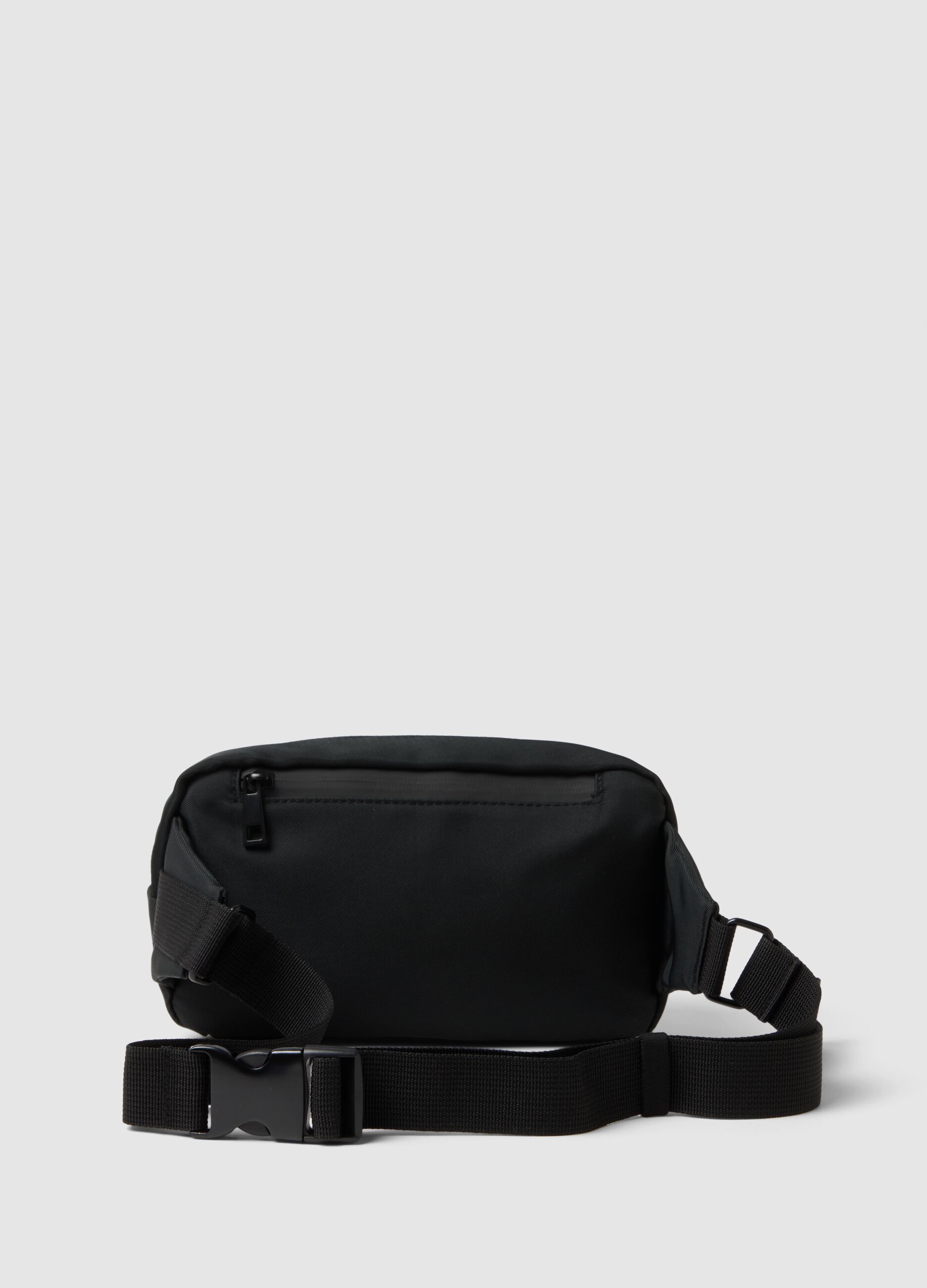 Black Waist Bag with Adjustable Strap