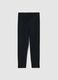 Girls' black stretch cotton skinny leggings_1
