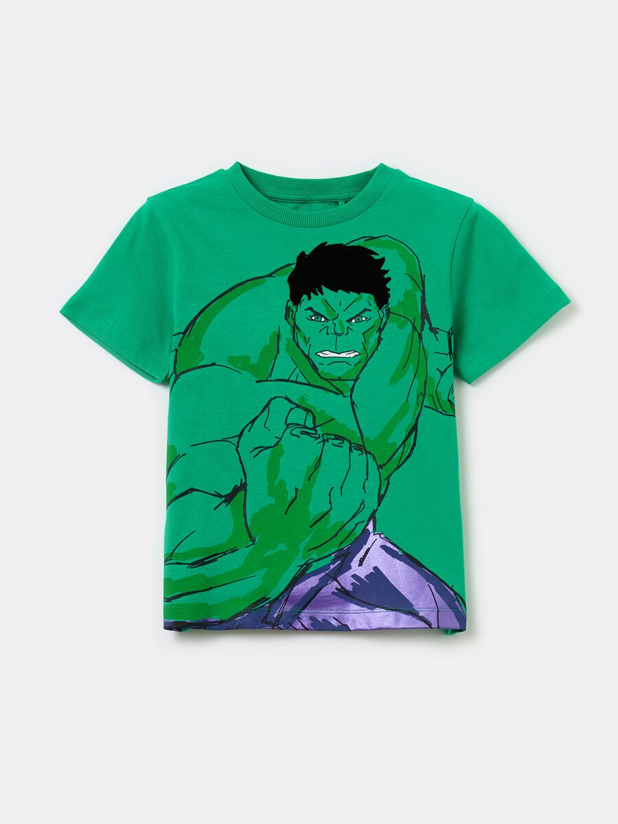T-shirt in cotone stampa L'Incredibile Hulk_0