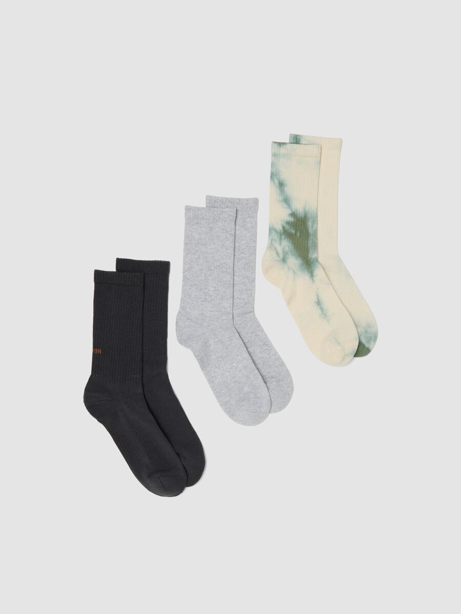 3er-Pack mehrfarbige Sportsocken aus Stretch-Baumwolle_0
