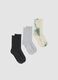 3er-Pack mehrfarbige Sportsocken aus Stretch-Baumwolle_0