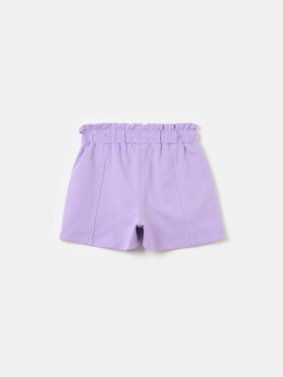 Shorts with striped bands and drawstring_1