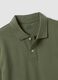 Green long-sleeve organic cotton piqu&eacute; polo, regular fit_5