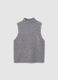 Grey regular fit sleeveless turtleneck top_4