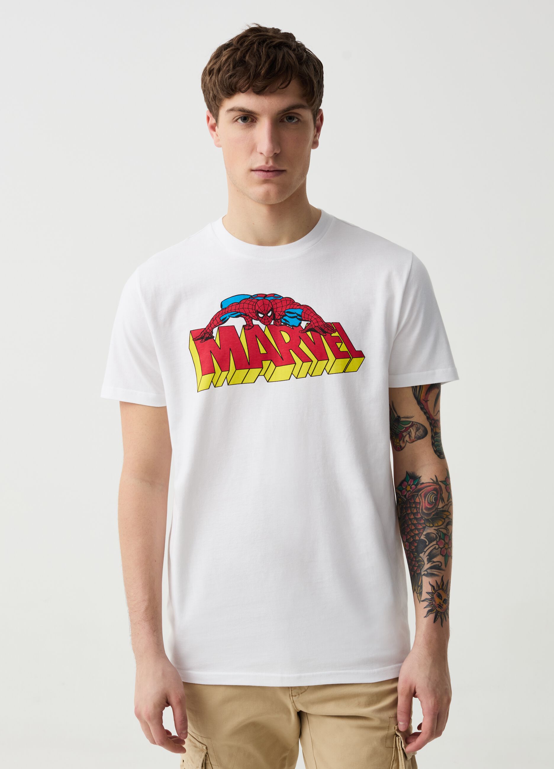 T-shirt in cotone con stampa Spider-Man