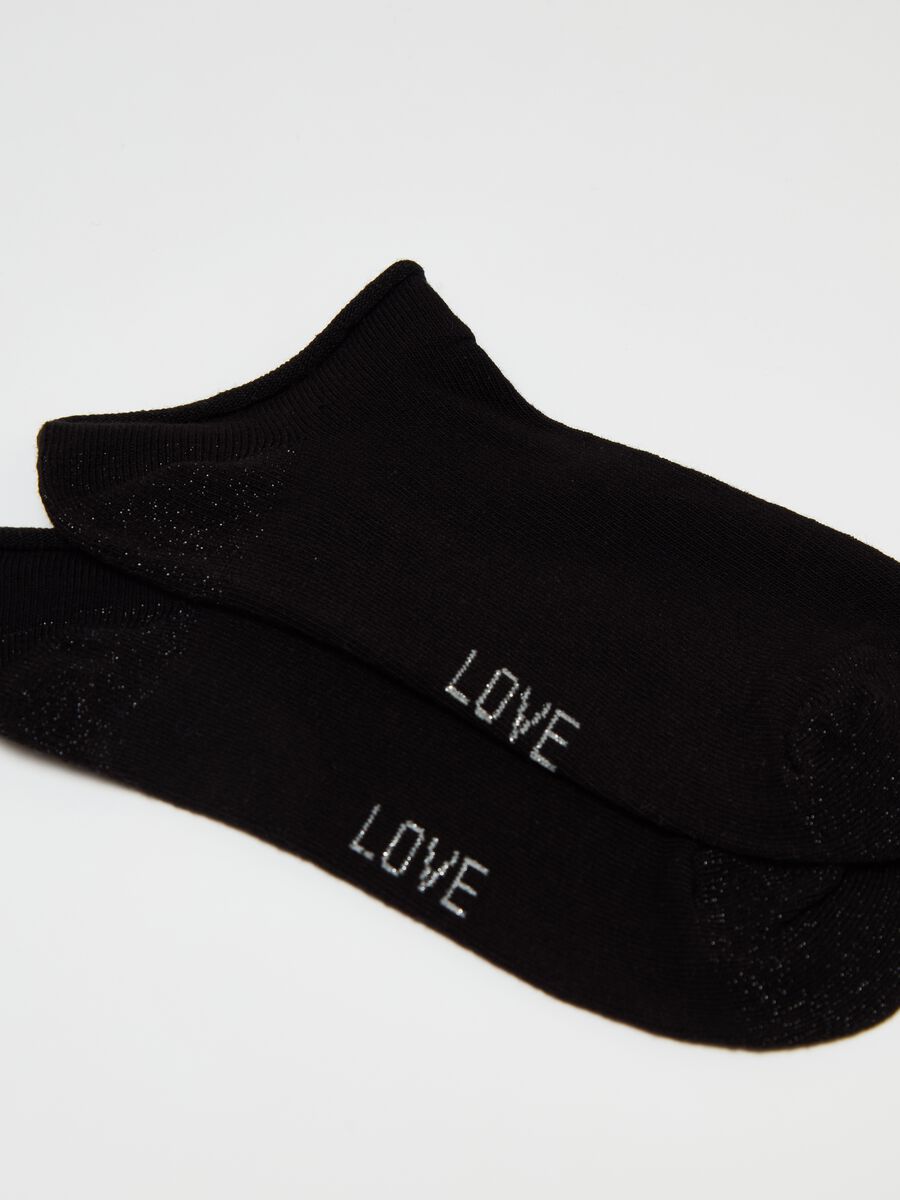 Pack cinco calcetines invisibles de algodón orgánico con lurex_1