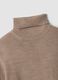 Maglia beige a dolcevita regular fit in jersey knit_1