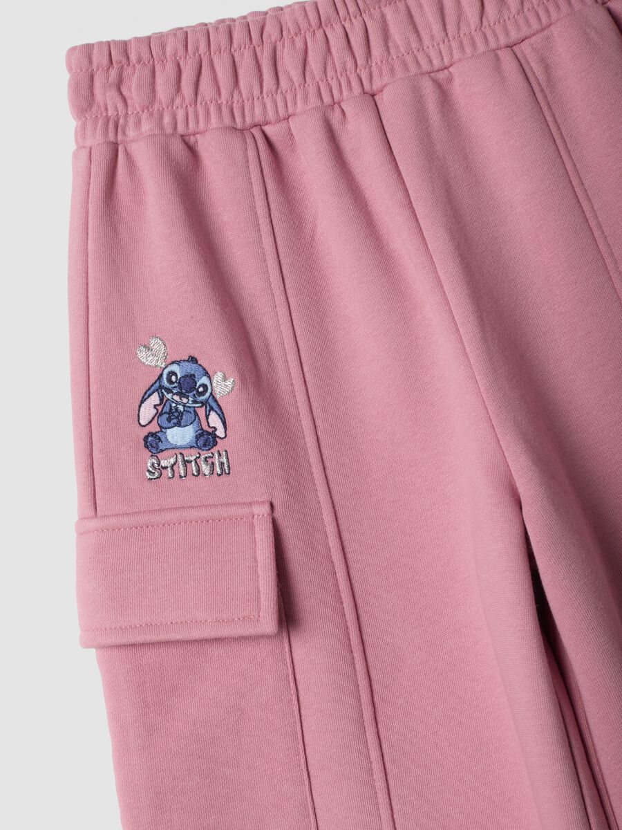 Rosa Cargo-Hose aus Baumwollmischung im Lilo & Stitch Design_3