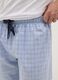 Multicolour check pure cotton pyjama trousers regular fit_3