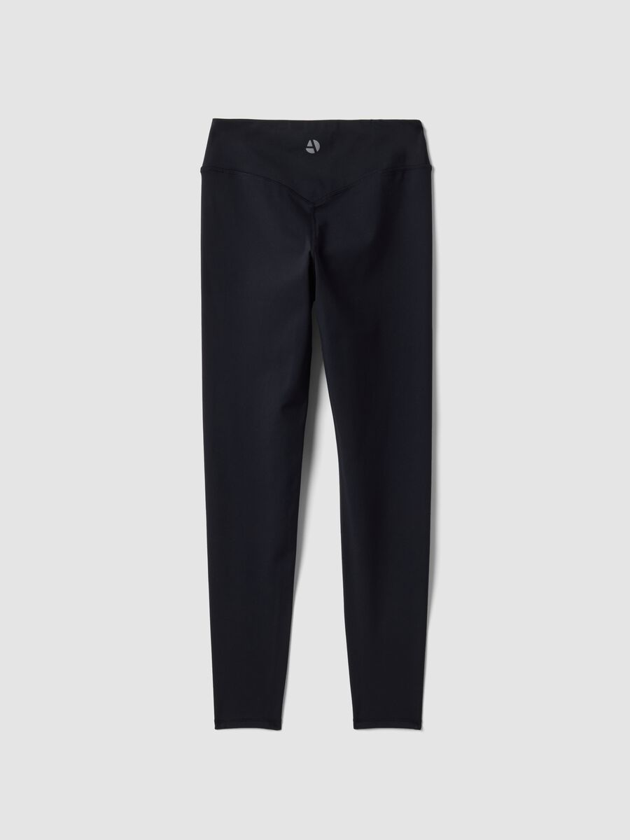 Black high-waisted stretch leggings_6