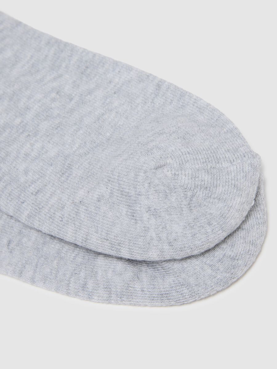 Three-pack of grey sport socks in regular fit cotton blend_2