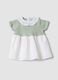Baby girl's multicolour pure cotton dress with ruffle collar_0