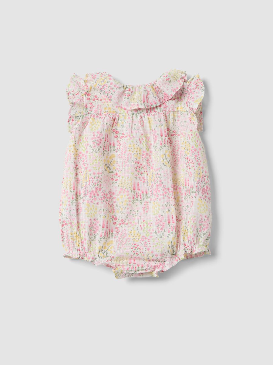Multicolour pure cotton baby girls&rsquo; romper with floral print_1
