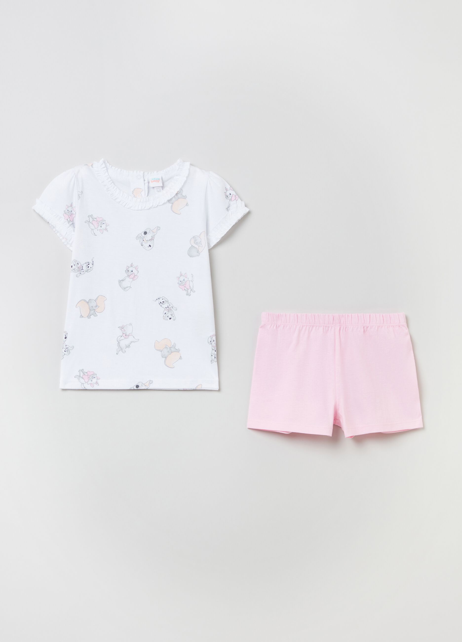Pijama de algodón estampado Disney Baby