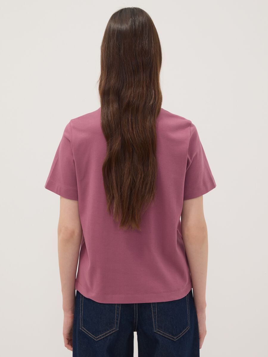 Pink relaxed-fit pure cotton short-sleeve T-shirt_3