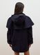Blue pure cotton parka with hood, oversized fit_3