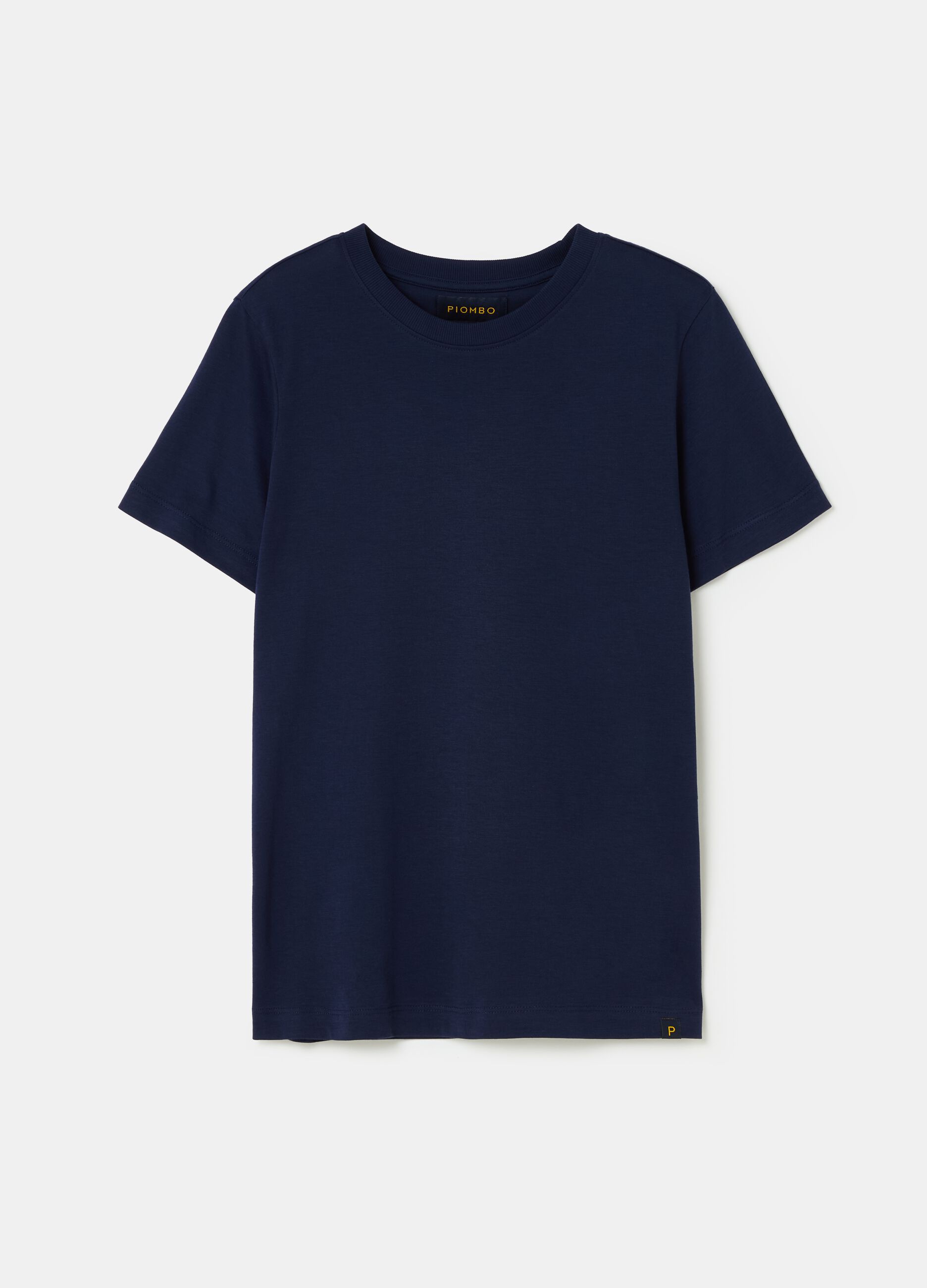 Supima cotton T-shirt with round neck