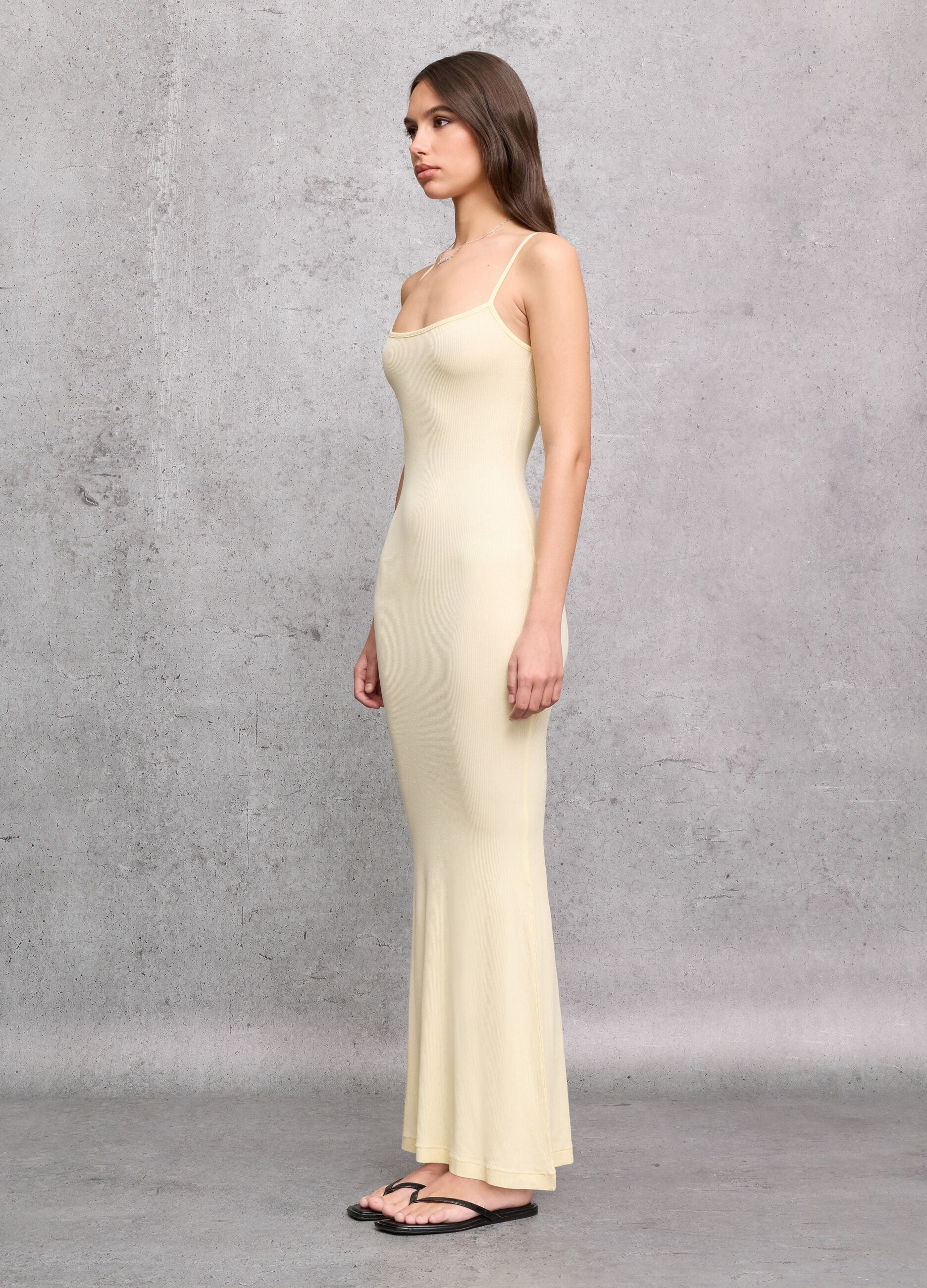 Pastel Yellow Long Dress