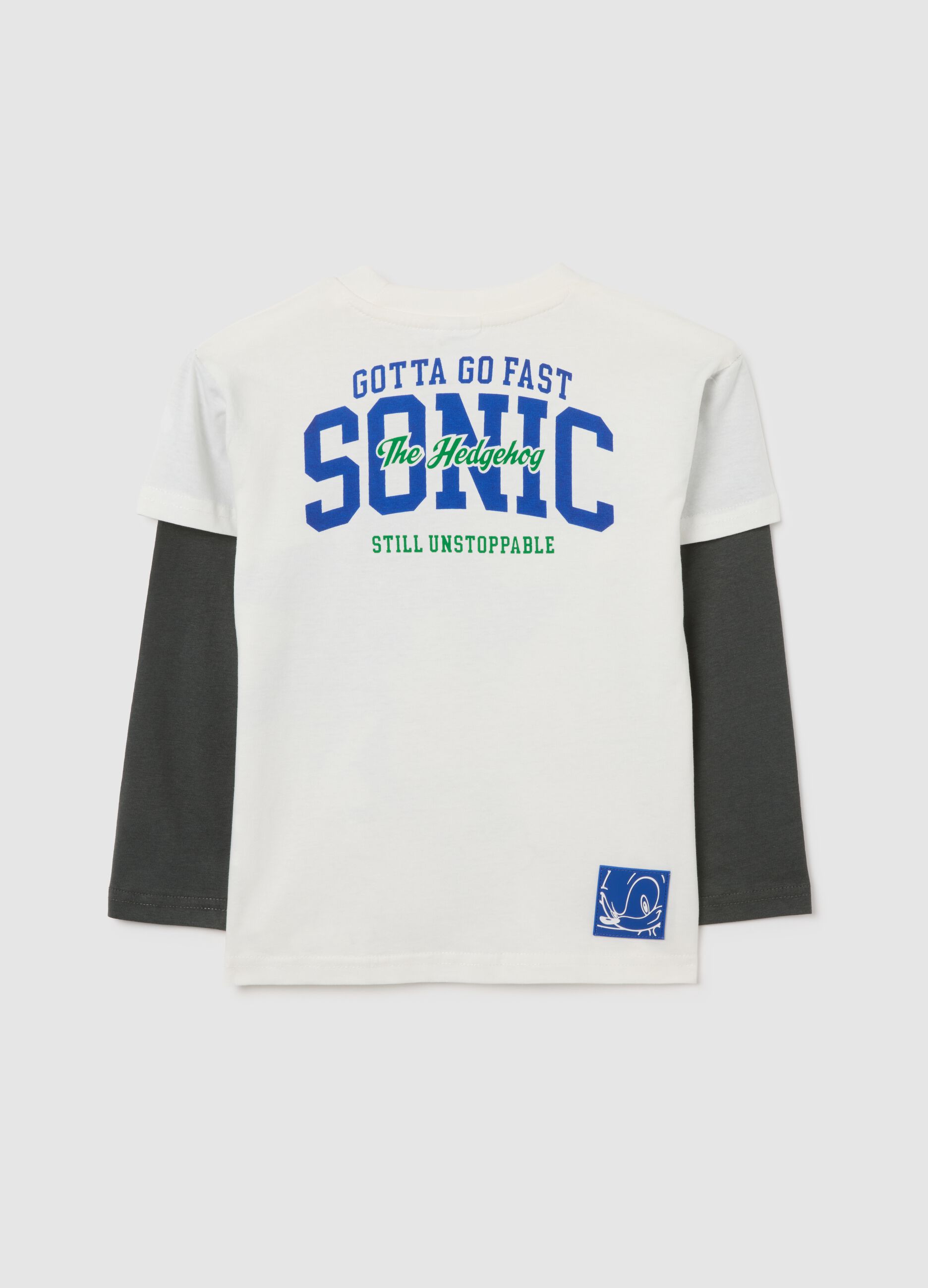 Multicolour cotton kids' t-shirt with Sonic, regular fit