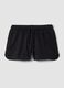 Black cotton-blend regular-fit shorts with drawstring_4