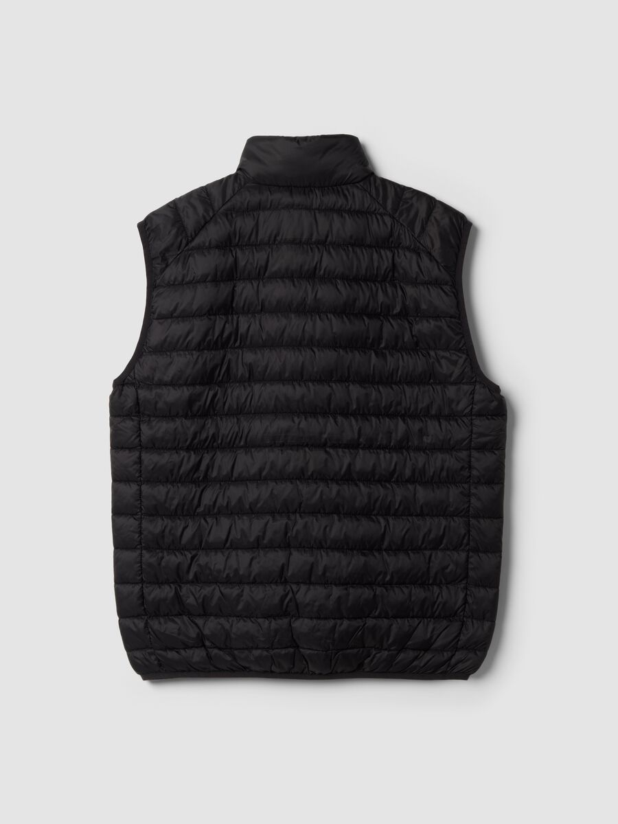 Black Ultralight padded gilet with zip_2