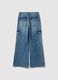 Blue denim jeans in pure cotton regular fit for girls_4