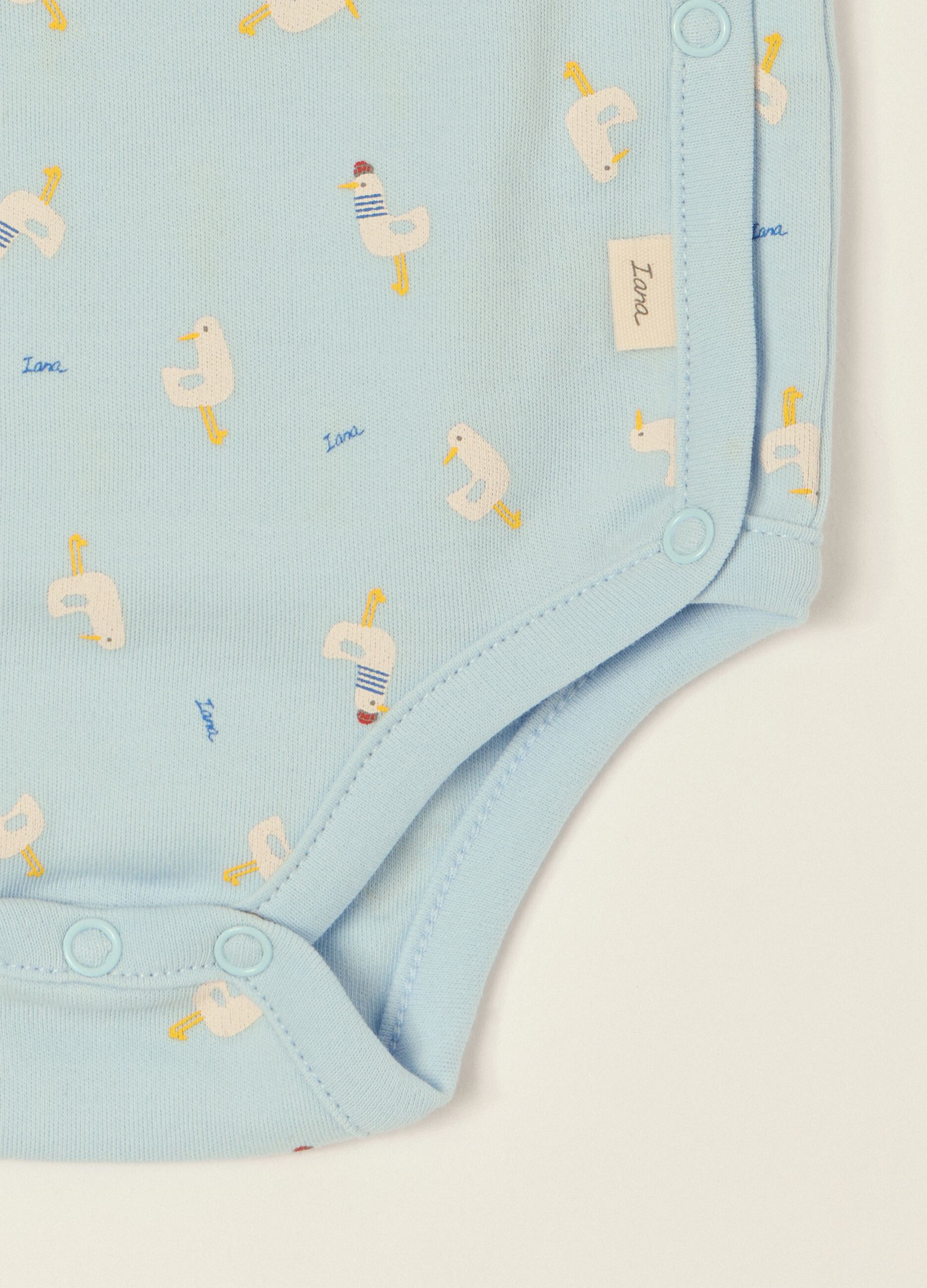 2-pack of multicolour pure cotton baby bodysuits with cute print