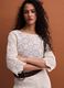 Beige pure cotton crochet T-shirt, regular fit_0