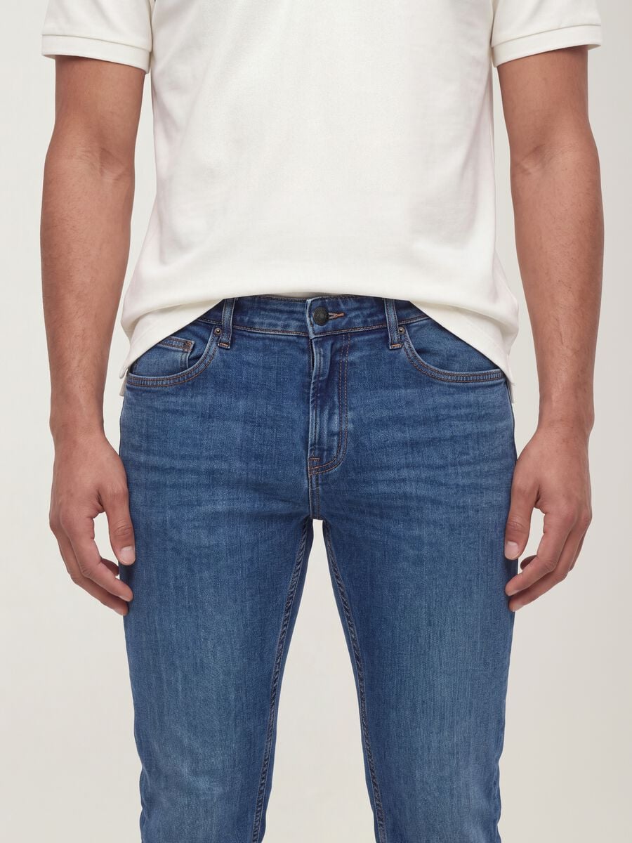 Blue skinny stretch-cotton jeans_3