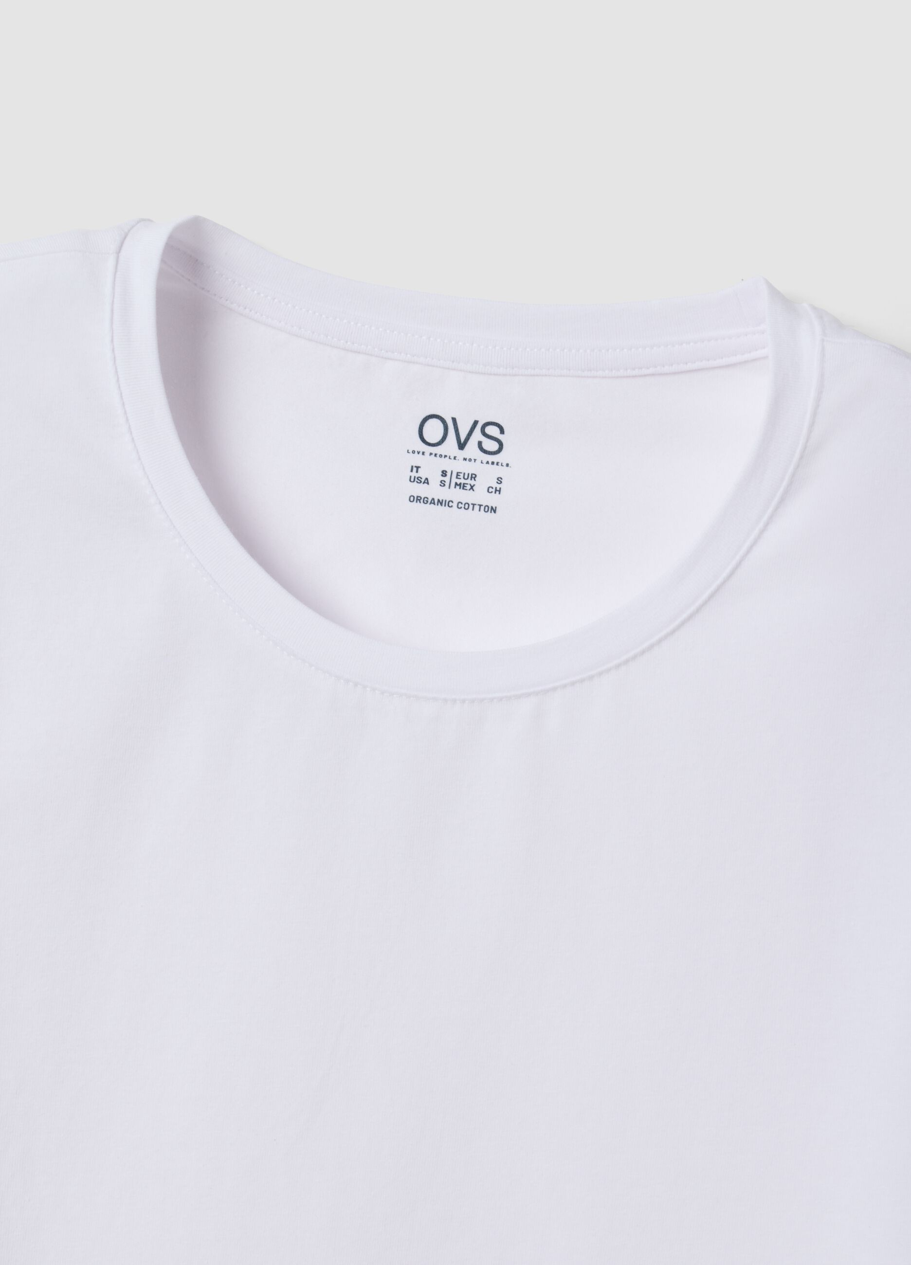 &Lambda;&epsilon;&upsilon;&kappa;ό T-shirt &alpha;&pi;ό &epsilon;&lambda;&alpha;&sigma;&tau;&iota;&kappa;ό &omicron;&rho;&gamma;&alpha;&nu;&iota;&kappa;ό &beta;&alpha;&mu;&beta;ά&kappa;&iota; &mu;&epsilon; &sigma;&tau;&rho;&omicron;&gamma;&gamma;&upsilon;&lambda;ή &lambda;&alpha;&iota;&mu;ό&kappa;&omicron;&psi;&eta;